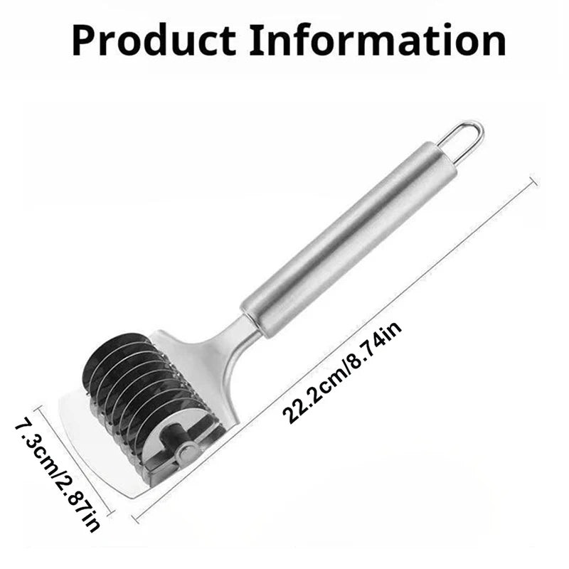 Stainless Steel Noodle Cutter | Pasta, Ginger & Garlic Slicer Noodle Cutter QXL