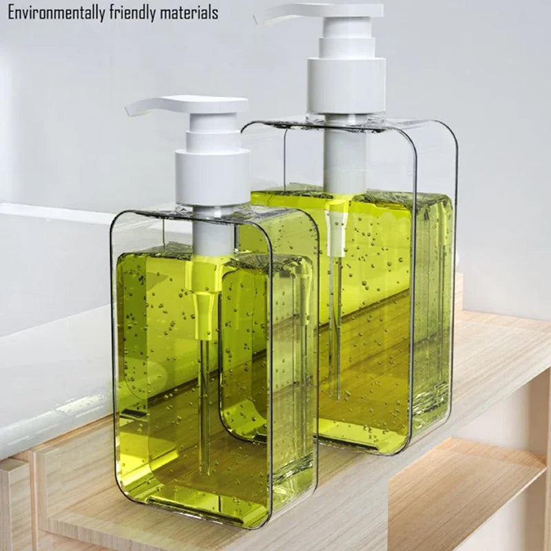Transparent Square Soap Dispenser with Pump | 200–300ml Pump Soap Dispenser QXL
