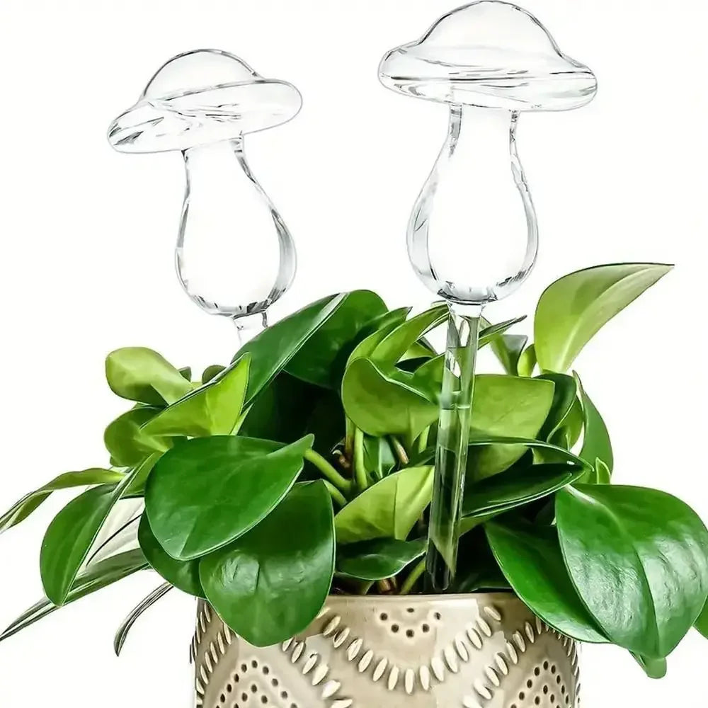 Mushroom Glass Self-Watering Globe | Automatic Plant Waterer Plant Watering Globe QXL