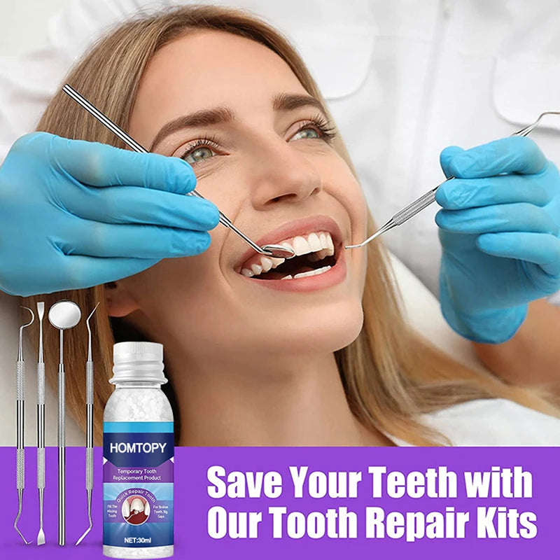 Moldable Thermal Bead Tooth Repair Kit | 30ml Resin Temporary Tooth Repair Kit QXL