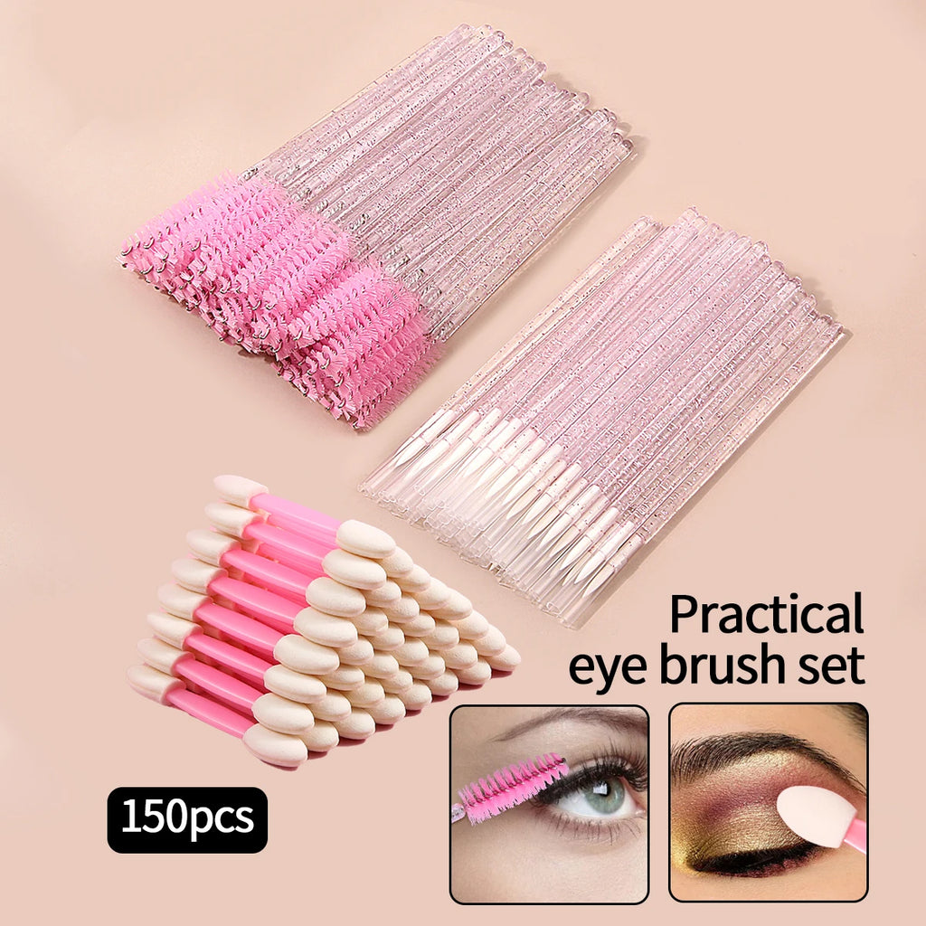 150-Pc Eye Brush Set | Lash, Eyeliner & Sponge Blending Brushes Eye Makeup Brush Set QXL MULTI