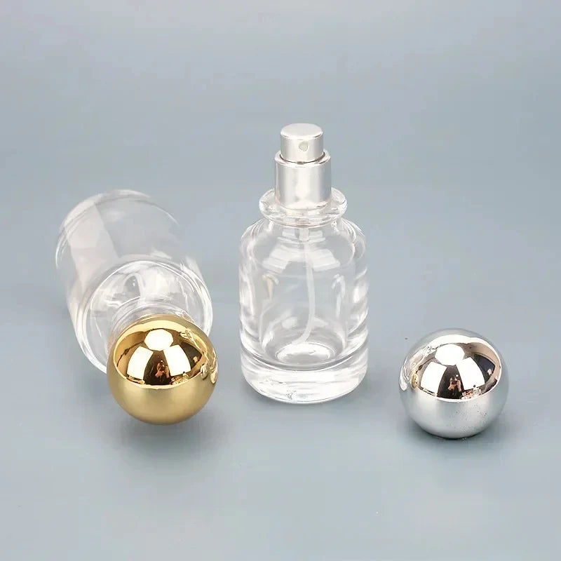 30–100ml Refillable Glass Perfume Spray Bottle | Spherical Cap Perfume Spray Bottle QXL