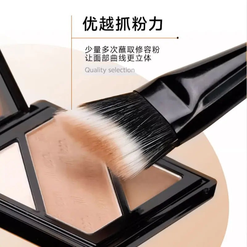 Angled Contour & Blush Brush | Soft Synthetic Wave Dot Contour Makeup Brush QXL