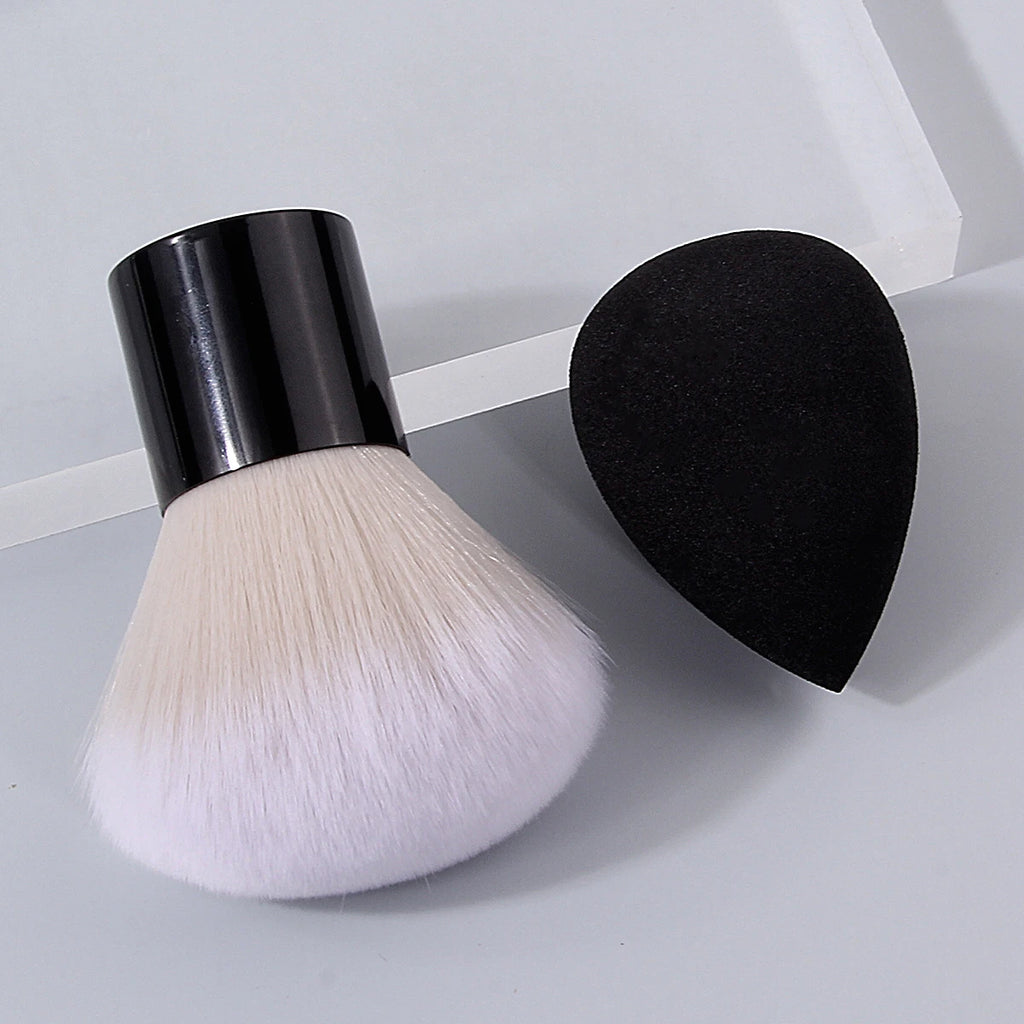 2-Pack Mushroom & Sponge Egg Nail Dust Removal Brush Set Nail Dust Brush Set QXL