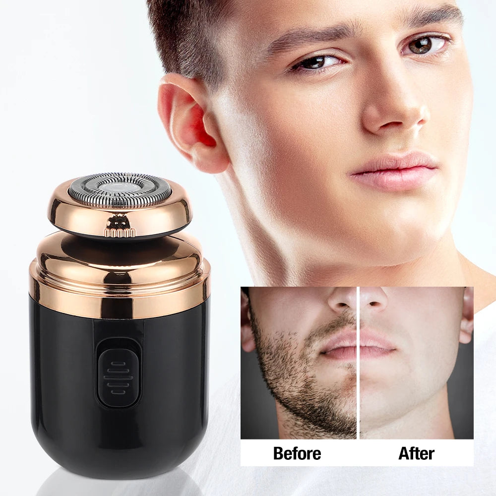 2-in-1 Mini Electric Shaver & Nose Trimmer for Men | USB Electric Shaver Trimmer QXL