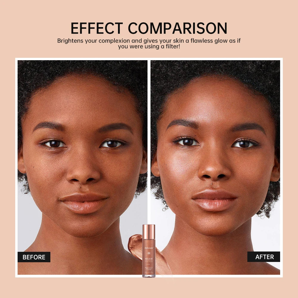 2-in-1 Liquid Highlighter & Primer | Glow Bronzer Face Filter Liquid Highlighter Primer QXL