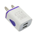 Dual Port 5V 2A USB Wall Charger – EU US AU Travel Adapter USB Travel Charger QXL Blue US Plug