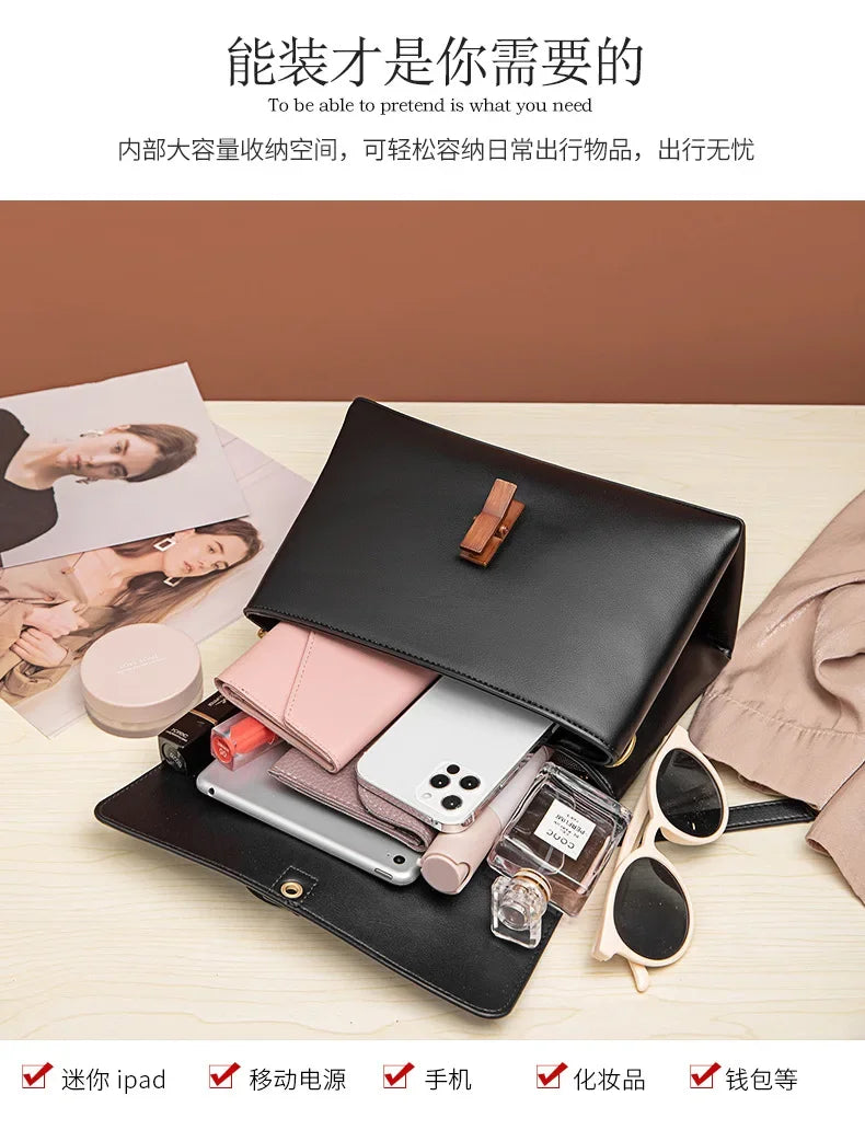 Luxury Leather Diaper Bag | Crossbody Tote for Women Luxury Diaper Bag QXL