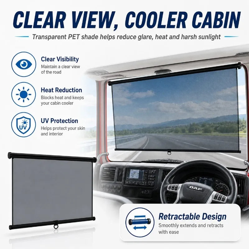 Retractable Windshield Sun Shade 75–150cm | UV & Glare Protection Car Windshield Sun Shade QXL