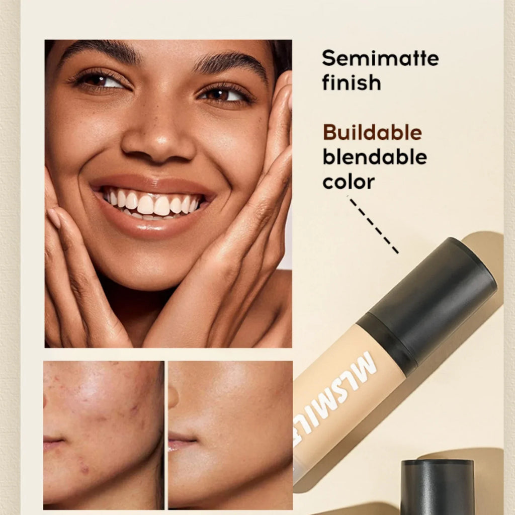 MLSMILE Makeup Set – Foundation, Concealer & Loose Powder Makeup Base Set QXL