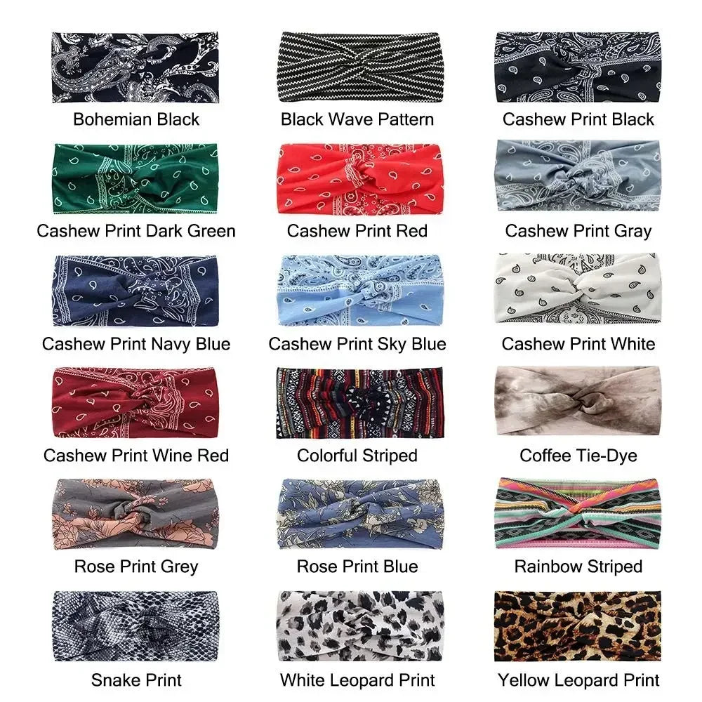 Women's Stretchy Printed Sport Headbands | Yoga & Gym Sport Headband QXL