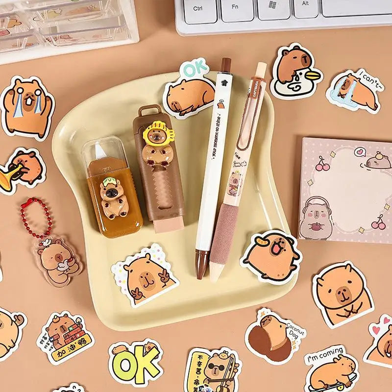 Cute Capybara Stationery Set | Cartoon School Supplies Gift Stationery Gift Set QXL