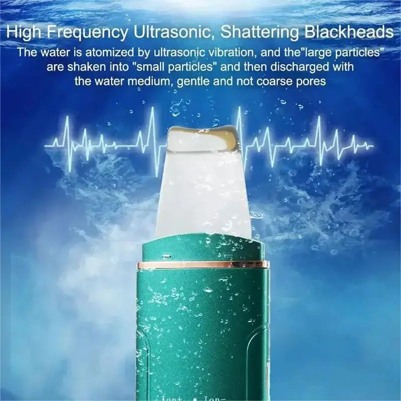 Ultrasonic Facial Cleanser | Ionic Pore Cleaner & Skin Scrubber Facial Cleansing Device QXL