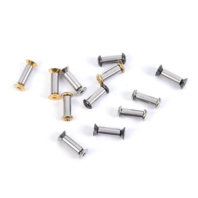 2-Pack Knife Handle Screws & Rivets | Steel & Brass Fasteners Knife Handle Fasteners QXL