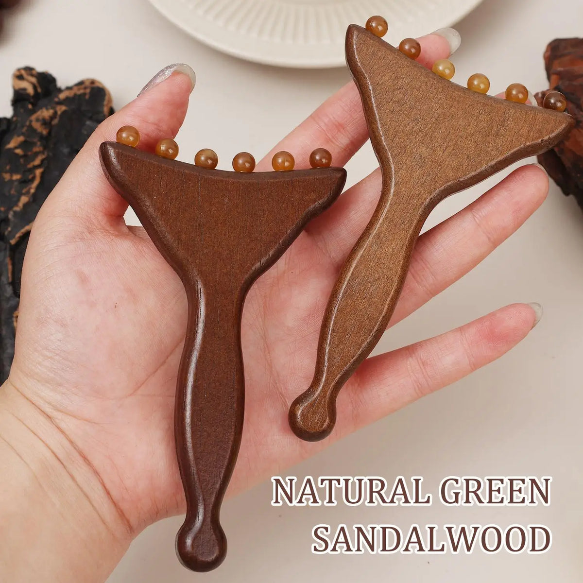 Wooden Gua Sha Massage Comb | Scalp & Body Meridian Tool Gua Sha Massage Comb QXL