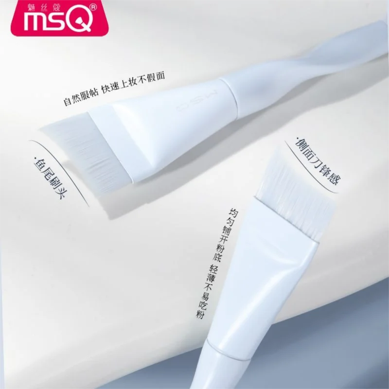 MSQ Dual-Head Foundation & Mask Brush – Angled Crease Foundation Makeup Brush QXL