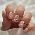 24-Pc Press On Nails | Almond Ballerina Flower Rainbow Press On Nails QXL W1567