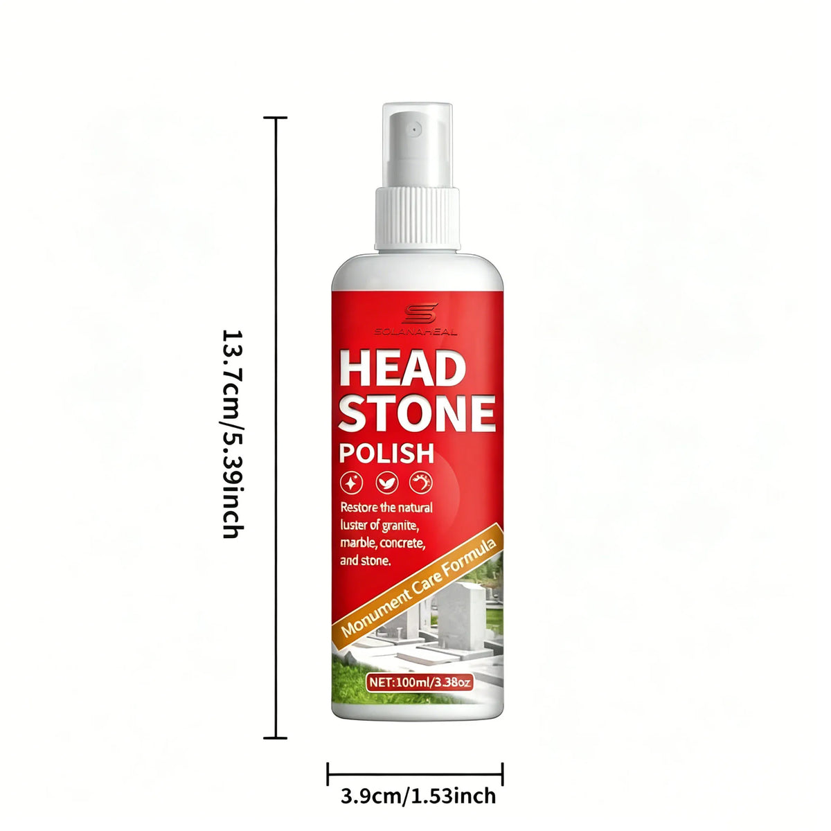 Headstone Polish Spray | Restores Granite, Marble & Stone Stone Polish Spray QXL
