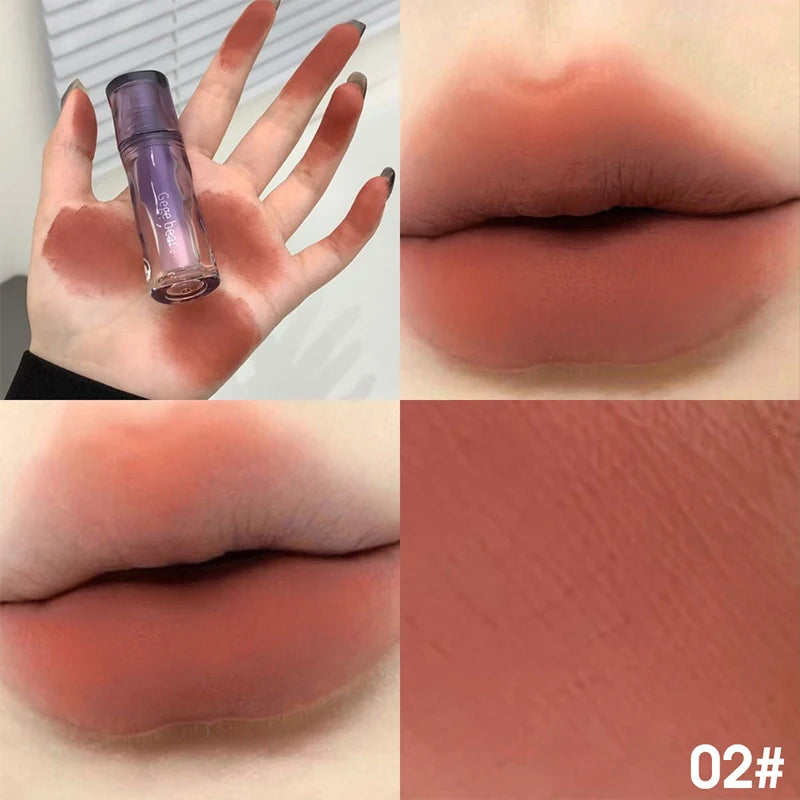 Gege Bear Soft Matte Velvet Lip Lacquer | Non-Transfer Liquid Lip Lacquer QXL 02