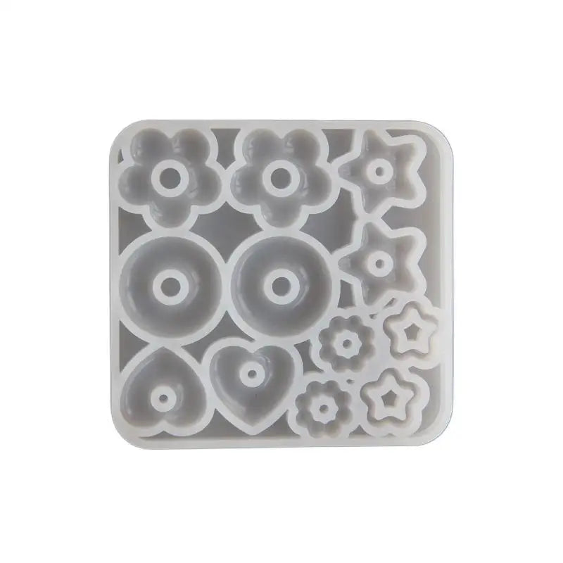 Silicone Resin Casting Molds – Heart Star Flower Jewelry DIY Silicone Casting Mold QXL 8cm x 8.4cm