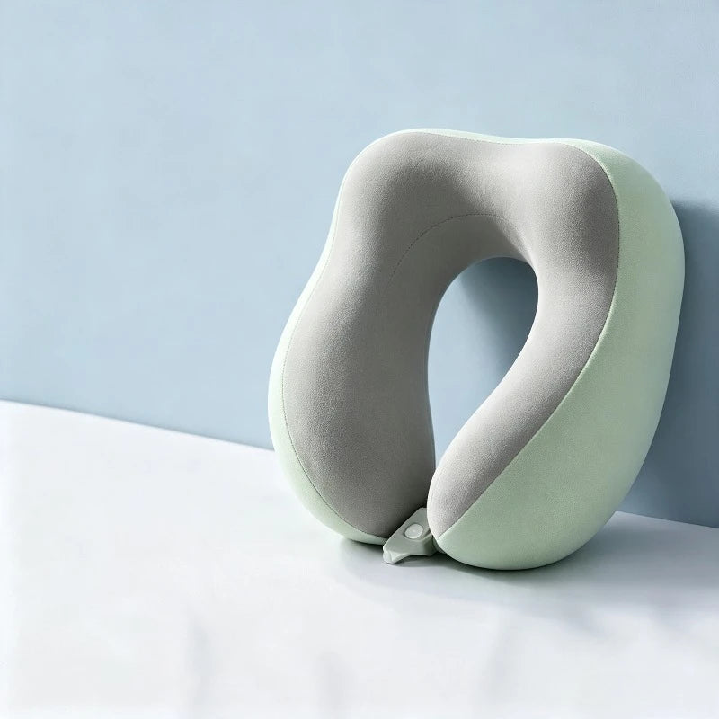 U-Shaped Memory Foam Travel Neck Pillow | Airplane & Office Travel Neck Pillow QXL