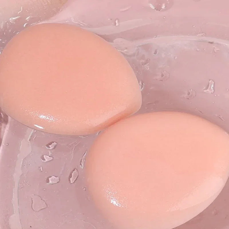 6-Pack Mini Finger Puff Sponge Makeup Applicators + Storage Box Makeup Sponge Applicator QXL