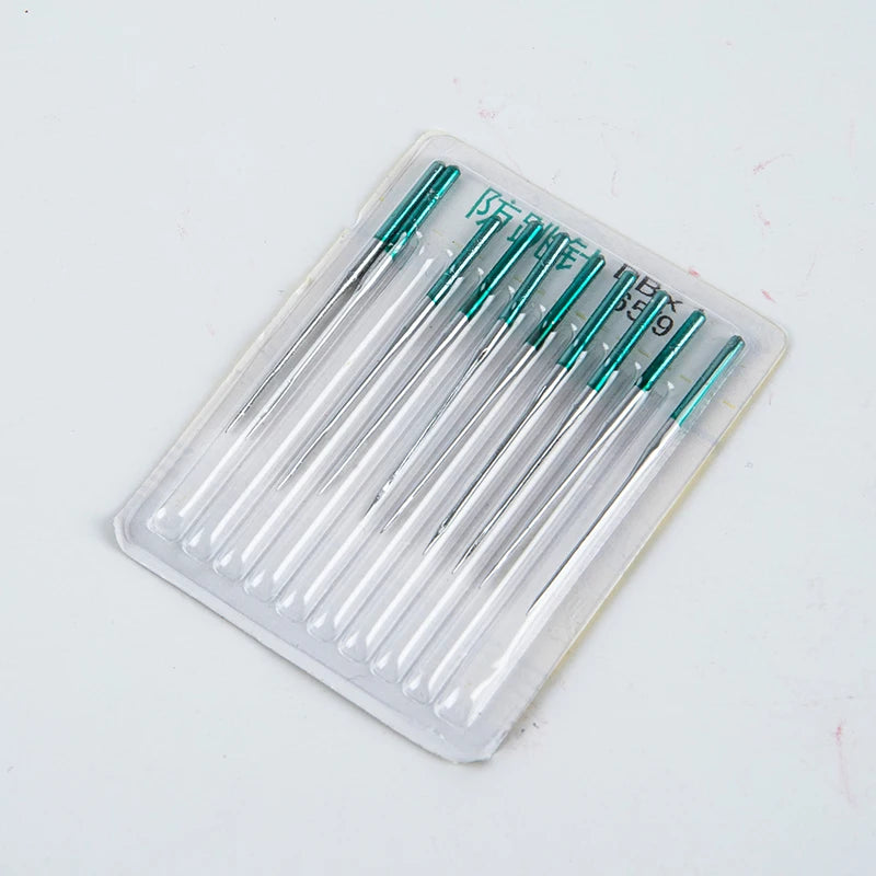 10-Pack Anti-Skip Stretch Fabric Sewing Machine Needles Sewing Machine Needles QXL Green