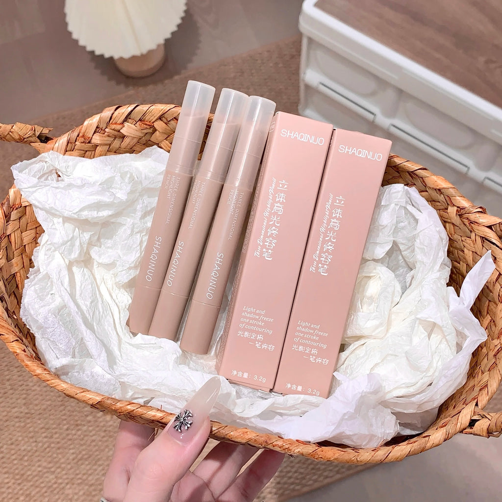 3D Nose Contour Stick | Matte Cream Bronzer & Sculpting Pen Facial Contour Stick QXL