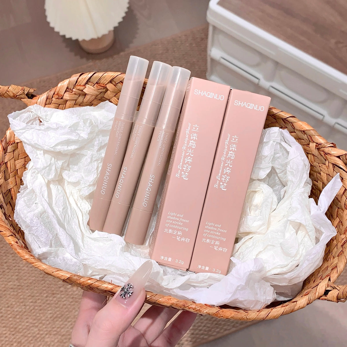 3D Nose Contour Stick | Matte Cream Bronzer & Sculpting Pen Facial Contour Stick QXL