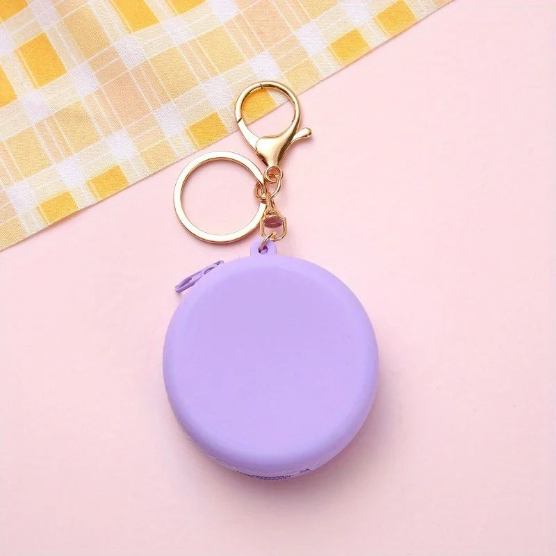Round Silicone Coin Purse | Zip Jewelry & Key Pouch Silicone Coin Purse QXL
