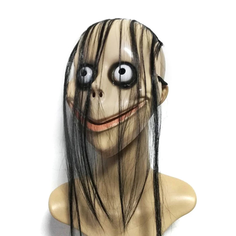 Halloween Long Hair Ghost Mask | Horror Female Cosplay Mask Halloween Costume Mask QXL