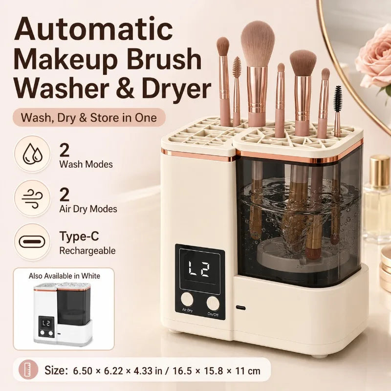 Automatic Makeup Brush Cleaner & Dryer | LCD Type-C Makeup Brush Cleaner QXL