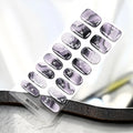16-Tip UV Nail Strips | 3D Glitter Marble Self-Adhesive Stickers Nail Art Stickers QXL Style K