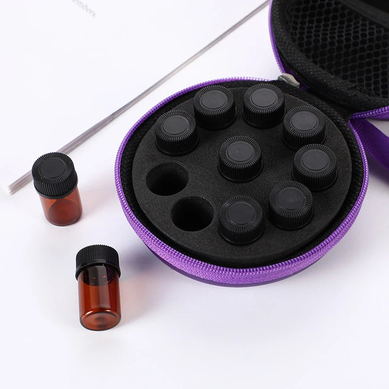 10-Slot PU Leather Essential Oil Travel Bag & Organizer Essential Oil Travel Case QXL