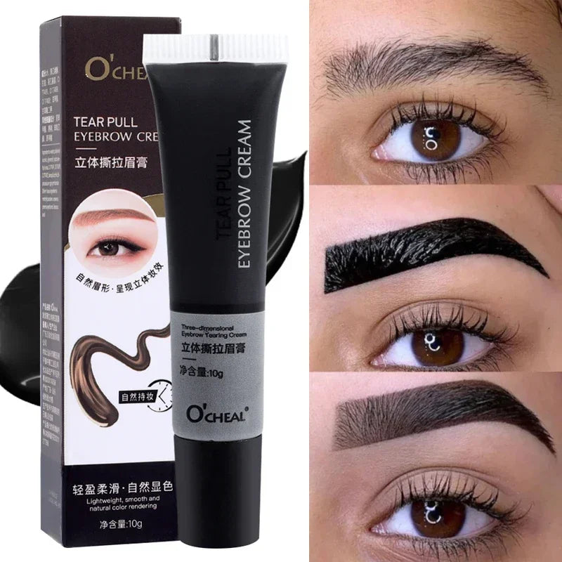 Peel-Off Eyebrow Tint Gel | Waterproof 5–7 Day Brow Color Eyebrow Tint Gel QXL