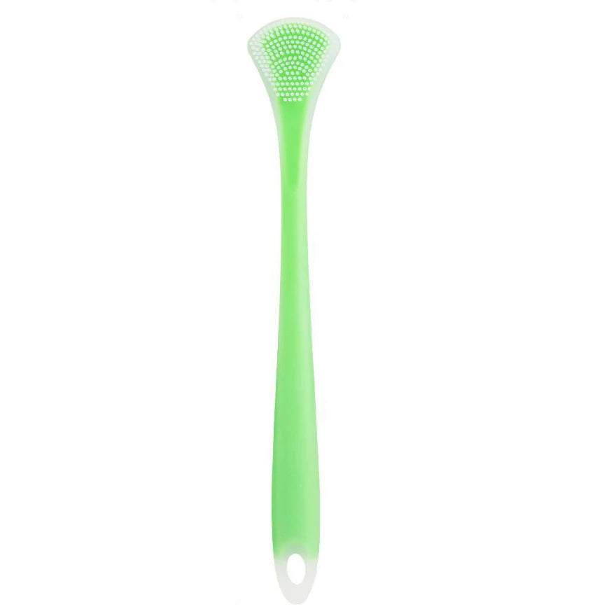 vvocci Double-Sided Silicone Tongue Scraper & Cleaner Tongue Scraper QXL M519 1PCS Green