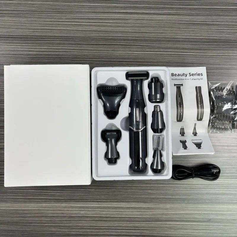 Waterproof Women's Bikini Body Hair Trimmer | Wet & Dry Kit Women's Body Trimmer QXL black 6 in1