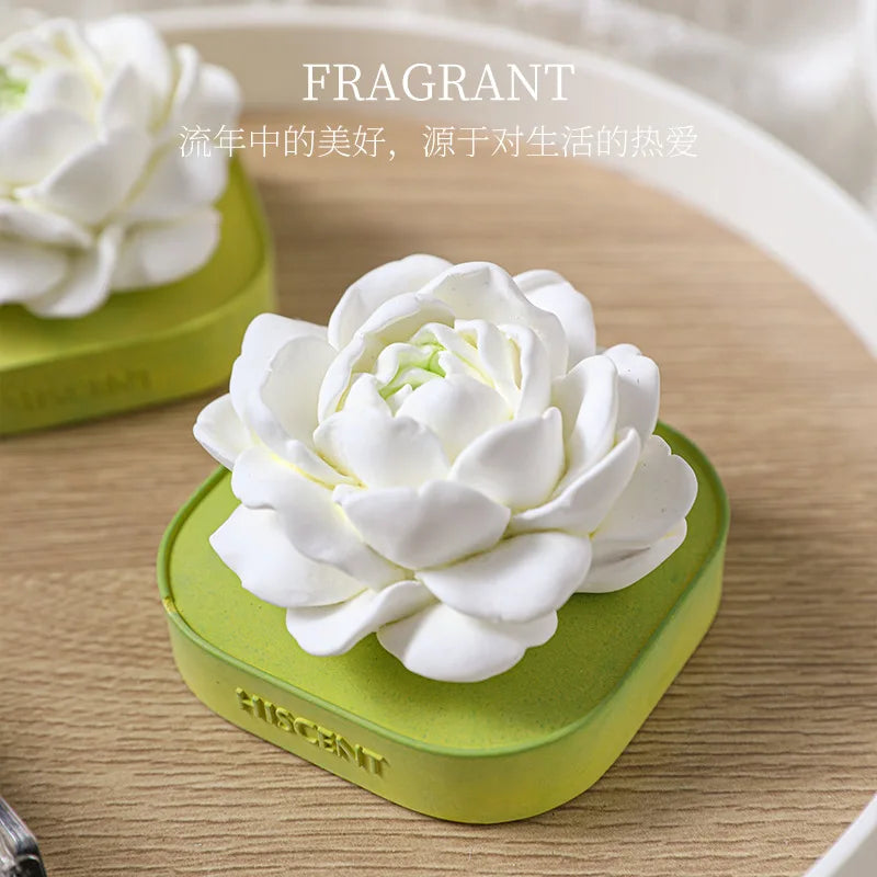 Jasmine Gypsum Plaster Aroma Diffuser | Car & Desk Decor Aroma Diffuser Ornament QXL