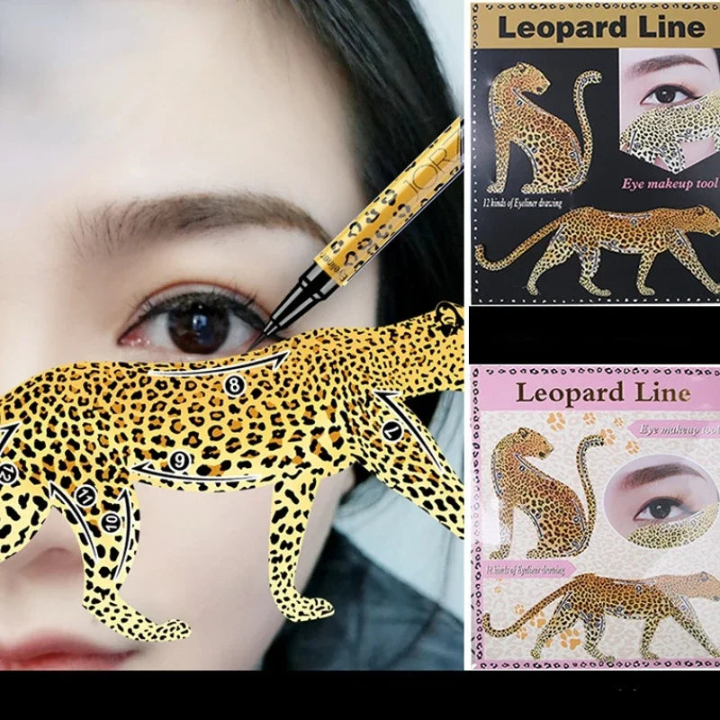 Leopard Cat Eye Eyeliner Stencil Set | Makeup Shaping Tool Eyeliner Stencil Set QXL
