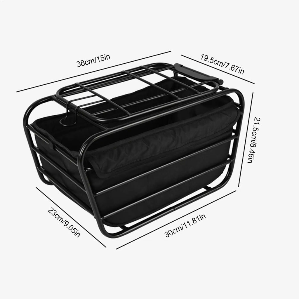 Carbon Steel Enclosed Bike Pet Carrier Basket – Rear Rack Bike Pet Carrier Basket QXL