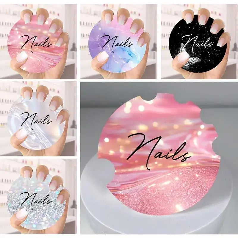10-Pack Nail Art Display Cards | Nailfie Photo Prop Disc Set Nail Display Cards QXL