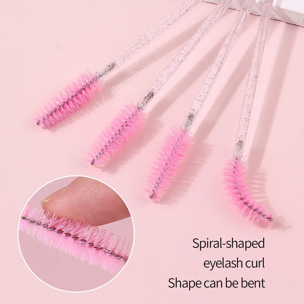 51-Pc Disposable Spiral Mascara Wands & Eyebrow Brush Set Disposable Mascara Wands QXL