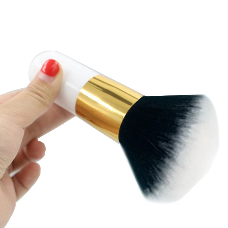 Large Powder Foundation Makeup Brush – Soft Nylon Bristles Makeup Brush QXL White