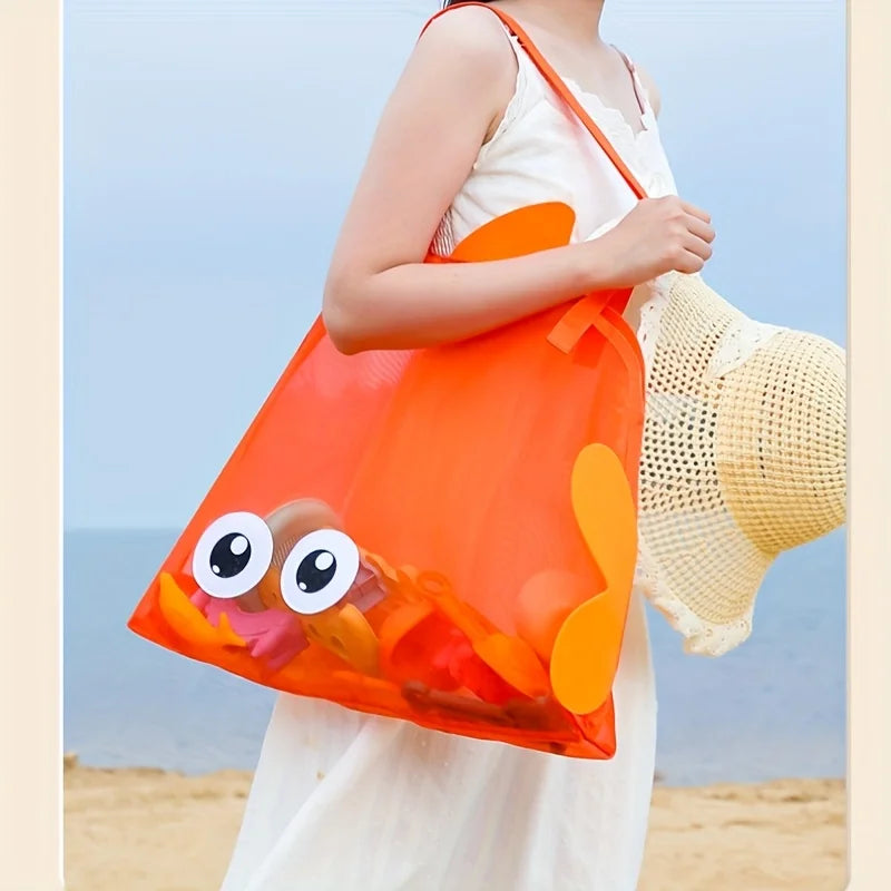 Kids Shark Beach Mesh Bag | Toys, Towels & Storage Tote Kids Beach Tote Bag QXL