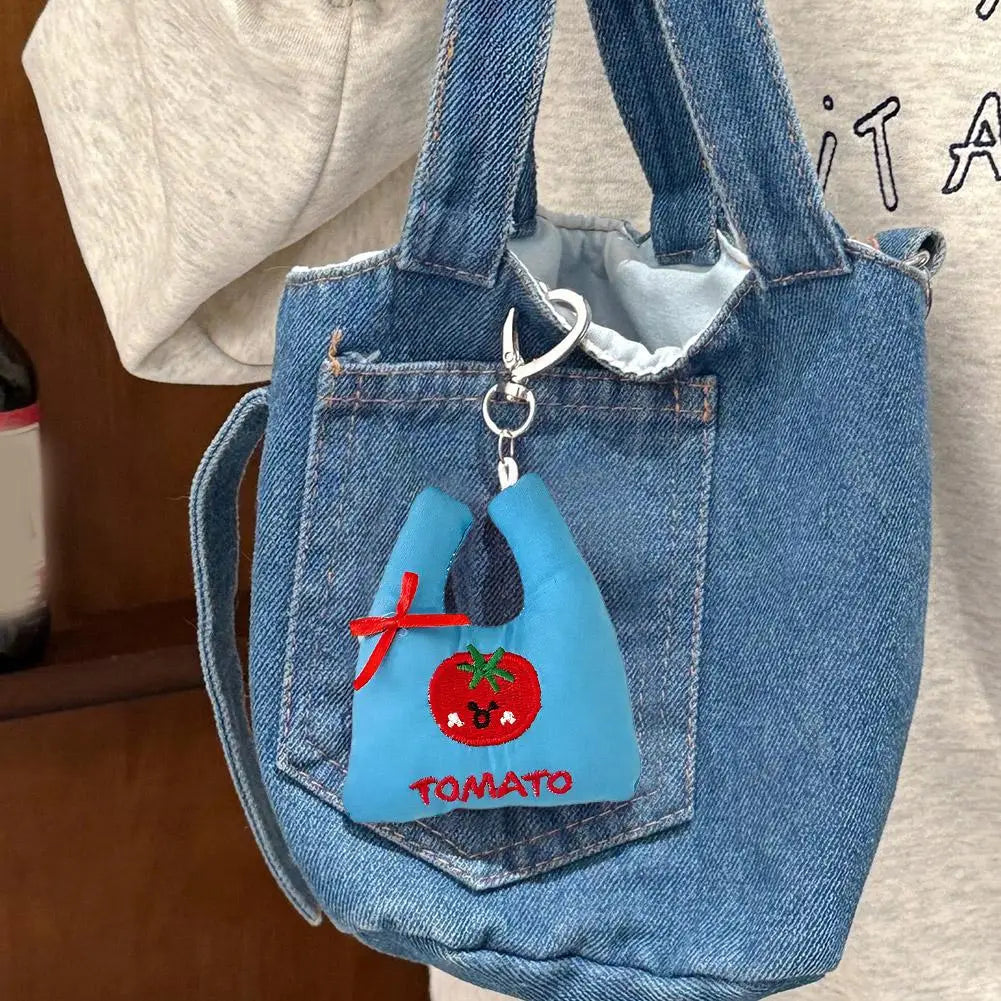 Mini Shopping Bag Keychain Charm | Plush Fabric Bag Pendant Bag Charm Keychain QXL
