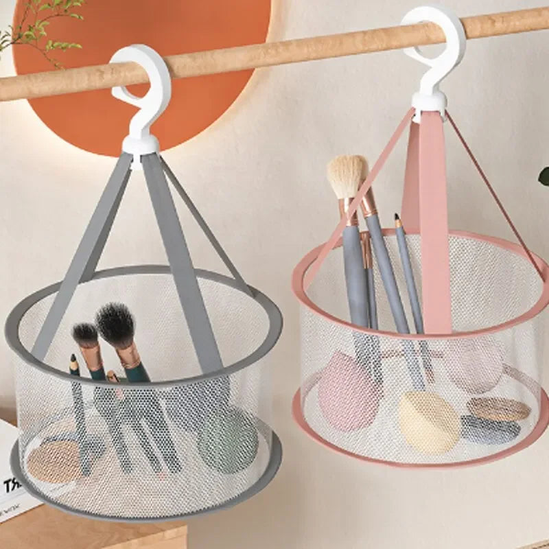 Mesh Makeup Brush Drying Bag | Foldable Hanging Basket Brush Drying Bag QXL