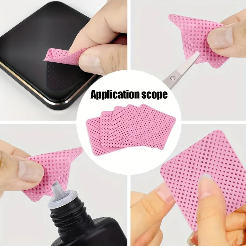 50 Lint-Free Nail Wipes | Gel Polish & Lash Remover Nail Remover Wipes QXL