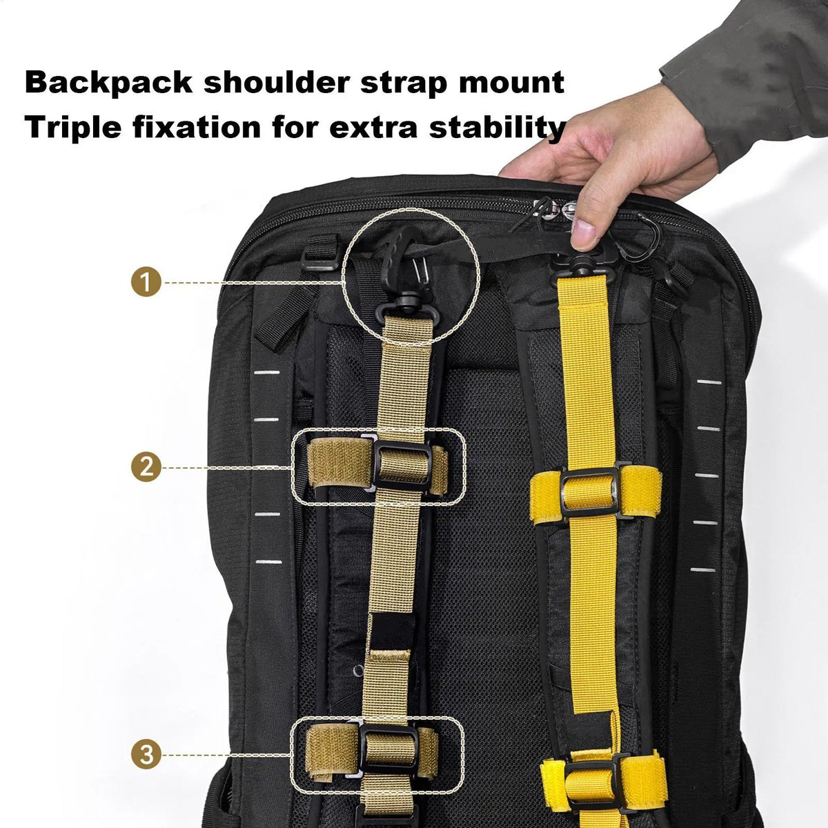 Backpack Shoulder Strap Extension for Hiking & Camping Backpack Strap Accessory QXL