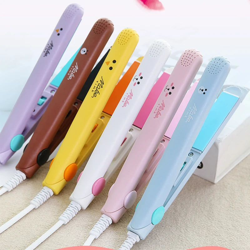3-in-1 Mini Hair Straightener & Curler | YOVIP Flat Iron Hair Styling Iron QXL