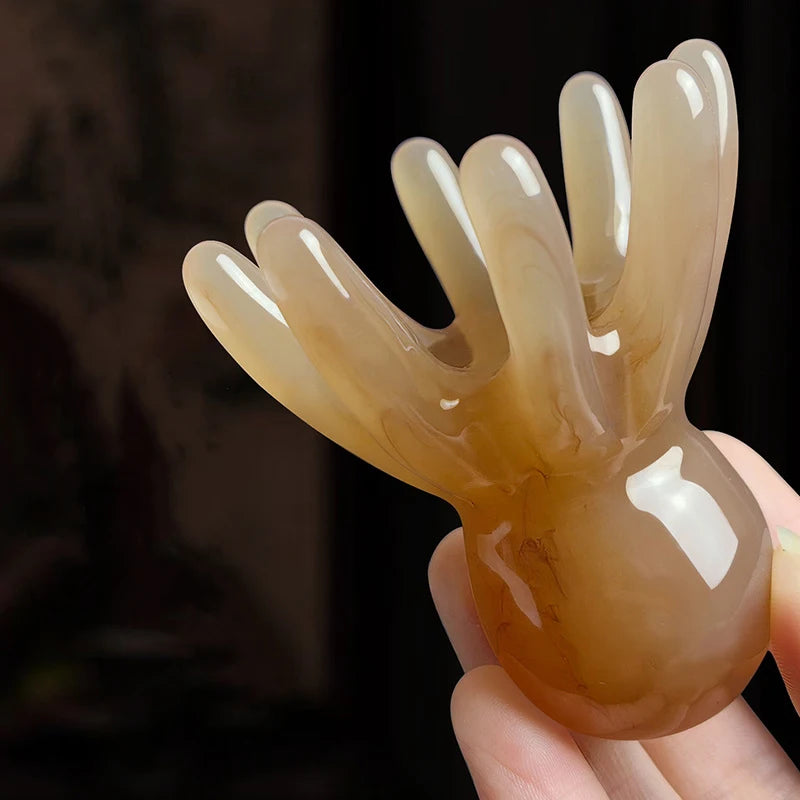 Resin Octopus Gua Sha Scalp Massage Comb | SPA Head Tool Scalp Massage Comb QXL
